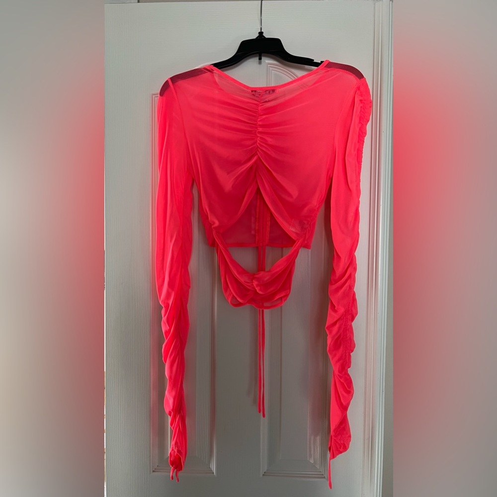 Never-worn with tags I AM GIA Mesh Pink top